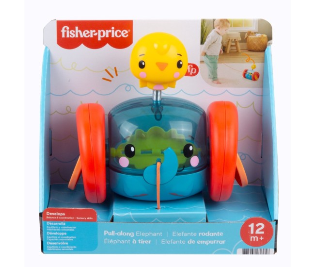 Fisher price jucarie de tras elefantel