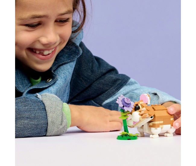 Lego creator hamster adorabil cu o floare 31376