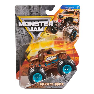 Monster jam ruff crowd masinuta metalica monster mutt scara 1 la 64