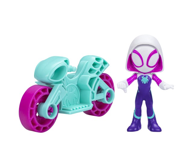 Spiderman set motocicleta si figurina ghost spider 6cm Spiderman set motocicleta si figurina ghost spider 6cm