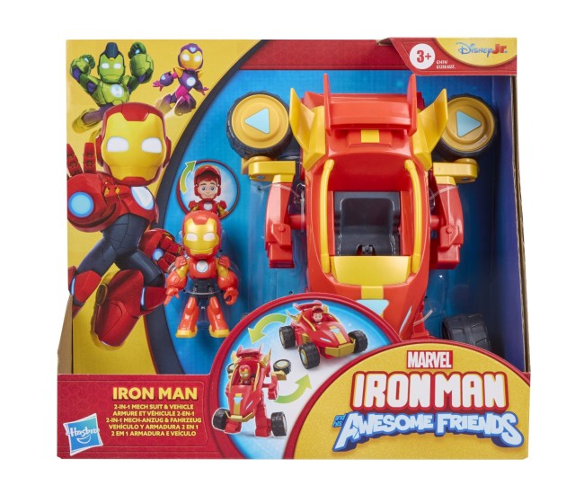 Marvel iron man si prietenii sai uimitori set vehicul 2 in 1 si figurina iron man Marvel iron man si prietenii sai uimitori set vehicul 2 in 1 si figurina iron man