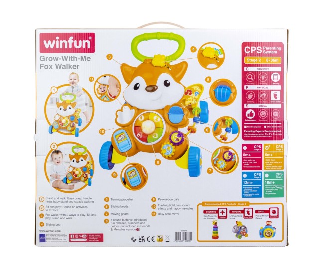 Winfun antemergator vulpe cu lumini si sunete Winfun antemergator vulpe cu lumini si sunete