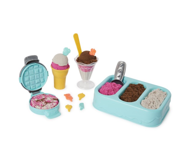 Kinetic sand set inghetata si prajiturele colorate si parfumate Kinetic sand set inghetata si prajiturele colorate si parfumate