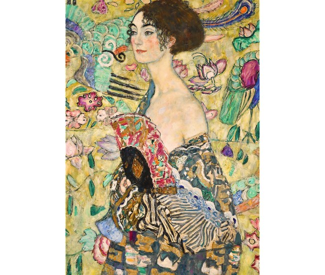 Puzzle trefl 1000 art collection gustav klimt doamna cu evantai Puzzle trefl 1000 art collection gustav klimt doamna cu evantai
