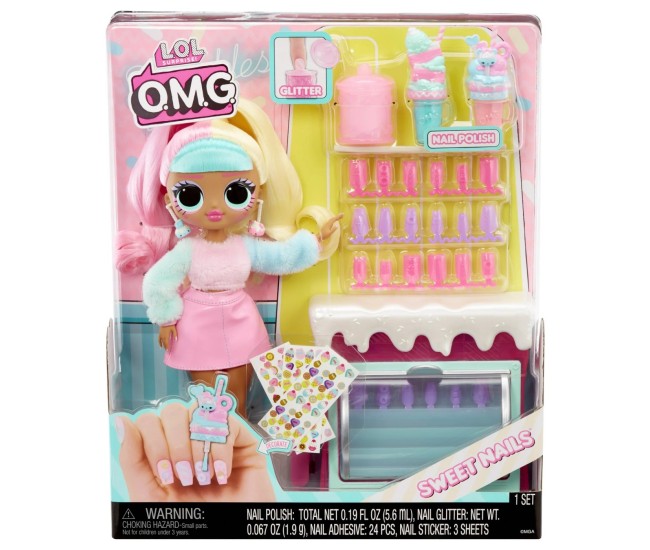 L.o.l. surprise! omg sweet nails candylicious sprinkles shop set papusa cu accesorii L.o.l. surprise! omg sweet nails candylicious sprinkles shop set papusa cu accesorii