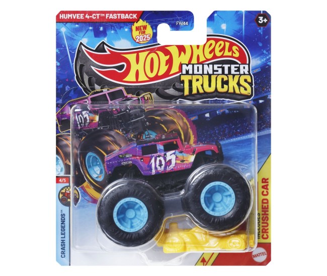 Hot wheels monster truck masinuta humvee 4-ct fastback scara 1:64 Hot wheels monster truck masinuta humvee 4-ct fastback scara 1:64