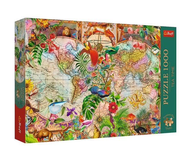 Puzzle trefl 1000 premium plus tea time harta antica a lumii Puzzle trefl 1000 premium plus tea time harta antica a lumii