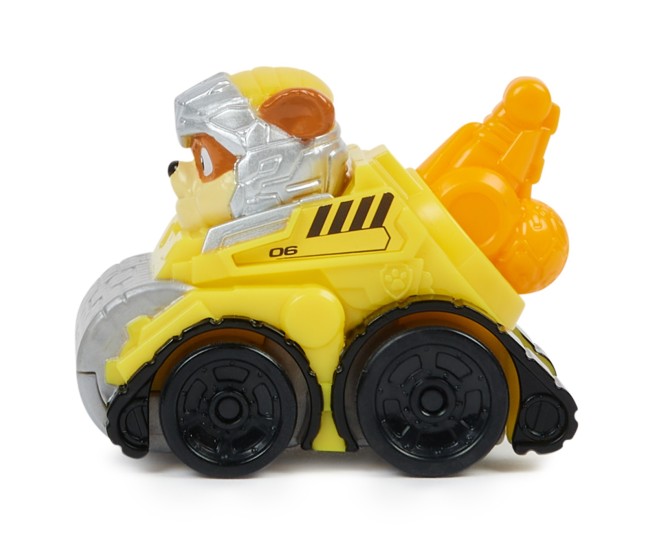 Patrula catelusilor pup squad racers vehicul metalic rubble scara 1:55 Patrula catelusilor pup squad racers vehicul metalic rubble scara 1:55