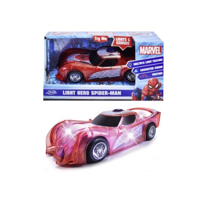 Jada marvel masinuta light hero spider man cu sunete si lumini scara 1:32