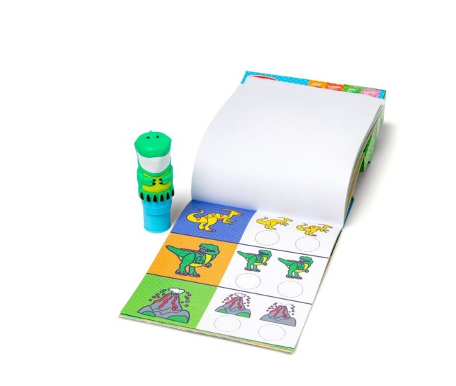Melissa and doug sticker wow set de joaca autocolante si stampila dinozaur