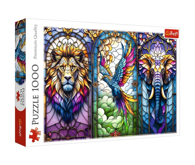 Puzzle trefl 1000 animale in vitraliu Puzzle trefl 1000 animale in vitraliu