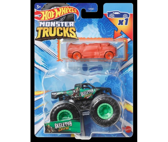 Hot wheels monster truck si masinuta metalica skeleton crew Hot wheels monster truck si masinuta metalica skeleton crew