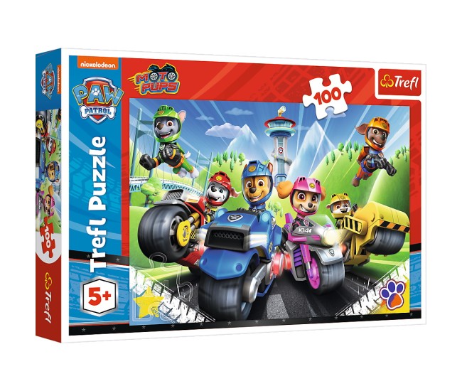 Puzzle trefl 100 piese patrula catelusilor catelusii pe motociclete Puzzle trefl 100 piese patrula catelusilor catelusii pe motociclete