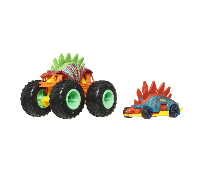 Hot wheels monster truck si masinuta metalica motosaurus