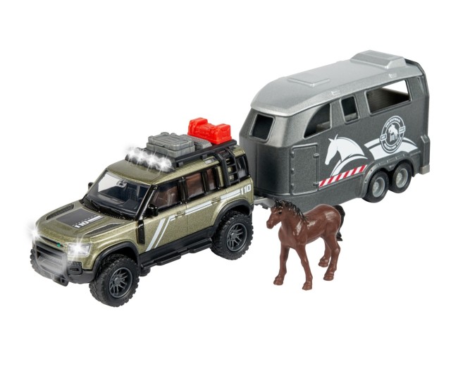 Majorette land rover cu remorca pentru cai Majorette land rover cu remorca pentru cai