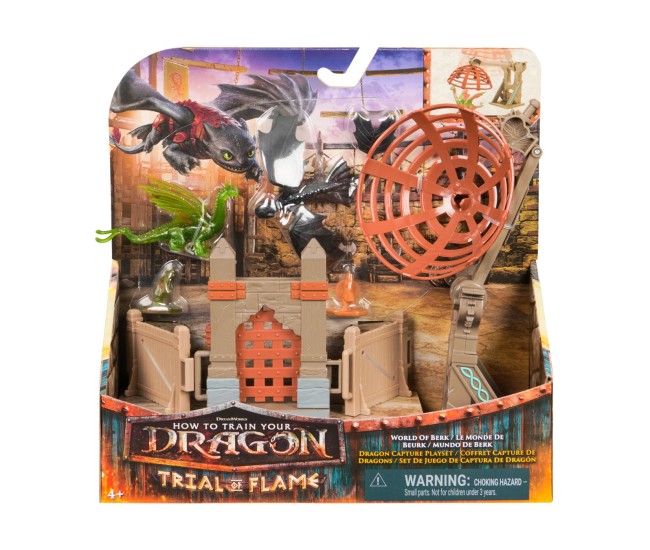 Cum sa iti dresezi dragonul incercarea flacarii set de joaca arena de antrenament lumea lui berk