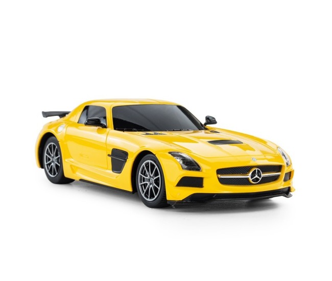 Masina cu telecomanda mercedes-benz sls amg galbena cu scara 1 la 18 Masina cu telecomanda mercedes-benz sls amg galbena cu scara 1 la 18