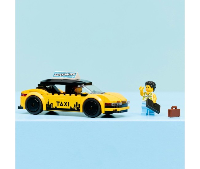 Lego city taxi galben 60487 Lego city taxi galben 60487