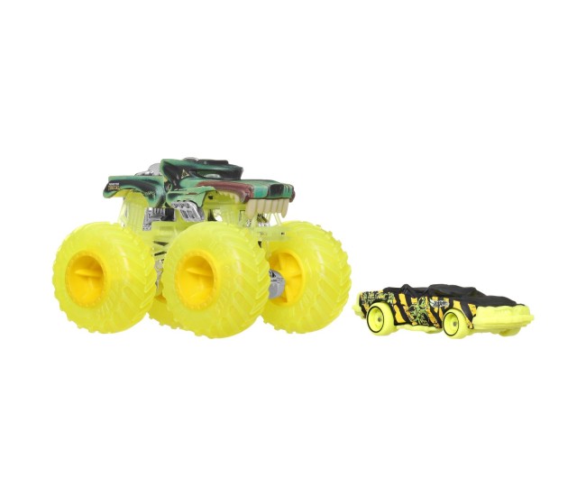 Hot wheels monster truck si masinuta metalica hotweiler