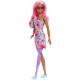 Papusa barbie fashionista cu par roz si picior protetic Papusa barbie fashionista cu par roz si picior protetic