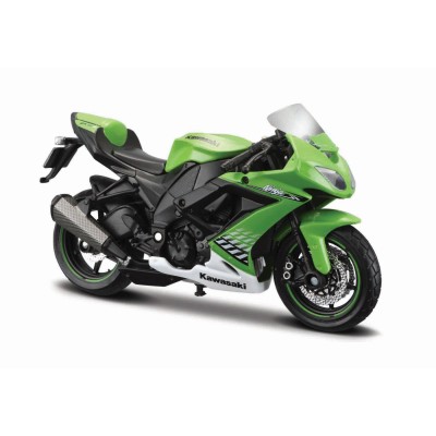 Maisto motocicleta metalica cu stand editie spieciala kawasaki ninja zx 10r scara 1 la 18
