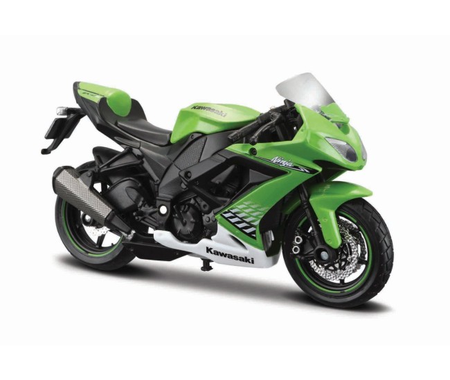 Maisto motocicleta metalica cu stand editie spieciala kawasaki ninja zx 10r scara 1 la 18