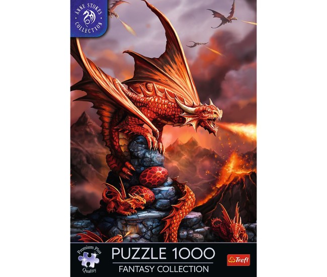 Puzzle trefl 1000 premium plus colectia fantasy dragon de foc Puzzle trefl 1000 premium plus colectia fantasy dragon de foc