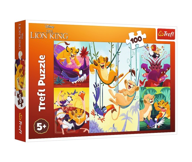 Puzzle trefl 100 disney curajosul rege lion Puzzle trefl 100 disney curajosul rege lion