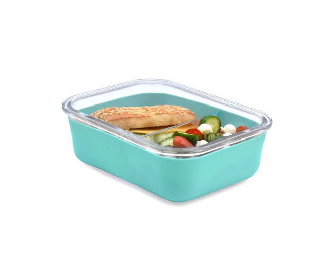 Recipient sticla 740 ml cu husa antiderapanta silicon melii blue Recipient sticla 740 ml cu husa antiderapanta silicon melii blue