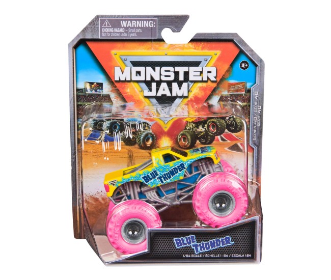 Monster jam masinuta metalica blue thunder scara 1 la 64 Monster jam masinuta metalica blue thunder scara 1 la 64