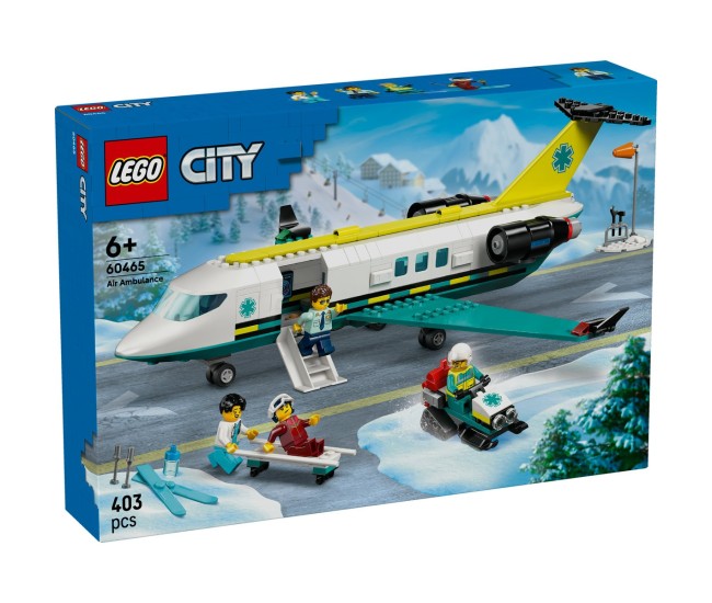 Lego city avion ambulanta pentru urgente 60465