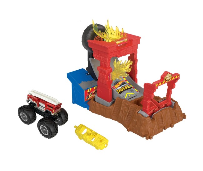 Hot wheels monster trucks entry challenge arena smashers provocarea fire crash Hot wheels monster trucks entry challenge arena smashers provocarea fire crash