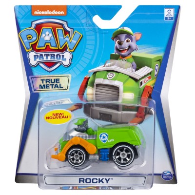 Patrula catelusilor  macheta  metalica rocky cu masina de curatenie