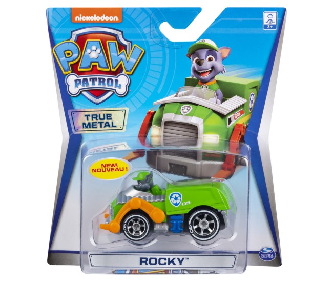 Patrula catelusilor macheta metalica rocky cu masina de curatenie Patrula catelusilor macheta metalica rocky cu masina de curatenie
