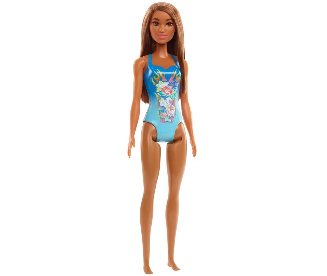 Papusa barbie satena cu costum de baie albastru Papusa barbie satena cu costum de baie albastru