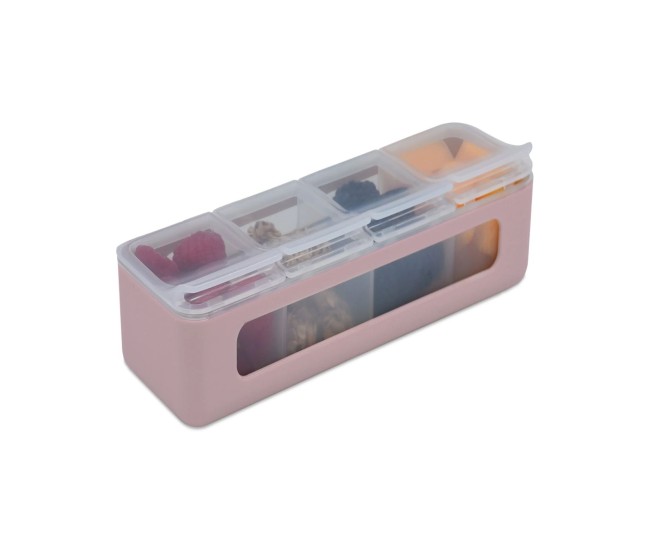 Cutie snack 4 compartimente, melii luxe, pink