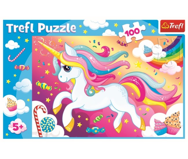 Puzzle trefl 100 frumosul unicorn Puzzle trefl 100 frumosul unicorn