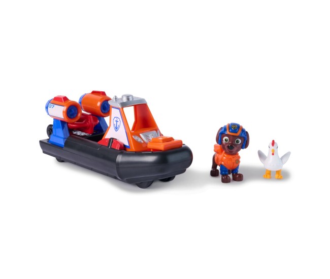 Patrula catelusilor cautare si salvare set figurina zuma si vehicul barca cu motor