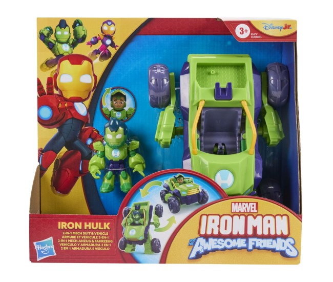 Marvel iron man si prietenii sai uimitori set vehicul 2 in 1 si figurina iron hulk Marvel iron man si prietenii sai uimitori set vehicul 2 in 1 si figurina iron hulk
