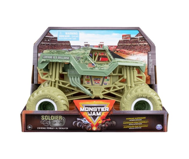 Monster jam masinuta metalica soldier fortune scara 1:24 Monster jam masinuta metalica soldier fortune scara 1:24