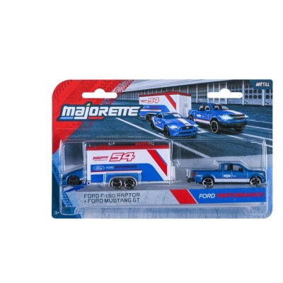 Majorette transporter set remorca de curse deluxe ford f 150 raptor si masinuta ford mustang gt Majorette transporter set remorca de curse deluxe ford f 150 raptor si masinuta ford mustang gt