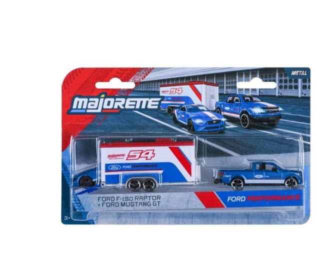 Majorette transporter set remorca de curse deluxe ford f 150 raptor si masinuta ford mustang gt Majorette transporter set remorca de curse deluxe ford f 150 raptor si masinuta ford mustang gt