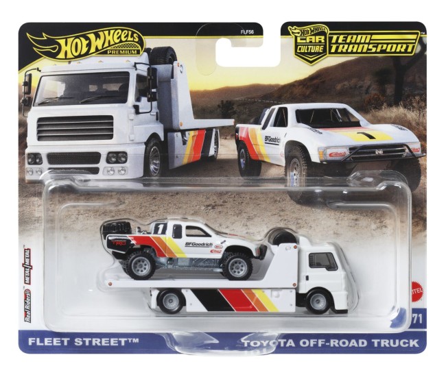 Hot wheels transportator fleet street cu masinuta toyota off road truck scara 1:64 Hot wheels transportator fleet street cu masinuta toyota off road truck scara 1:64