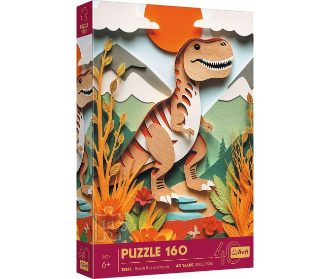 Puzzle trefl 160 paper art 3d dinozaur Puzzle trefl 160 paper art 3d dinozaur