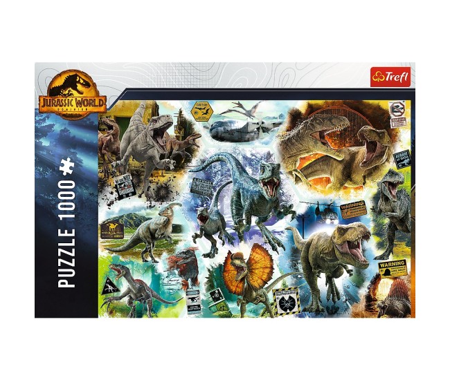 Puzzle trefl 1000 jurassic world pe urmele dinozaurilor Puzzle trefl 1000 jurassic world pe urmele dinozaurilor