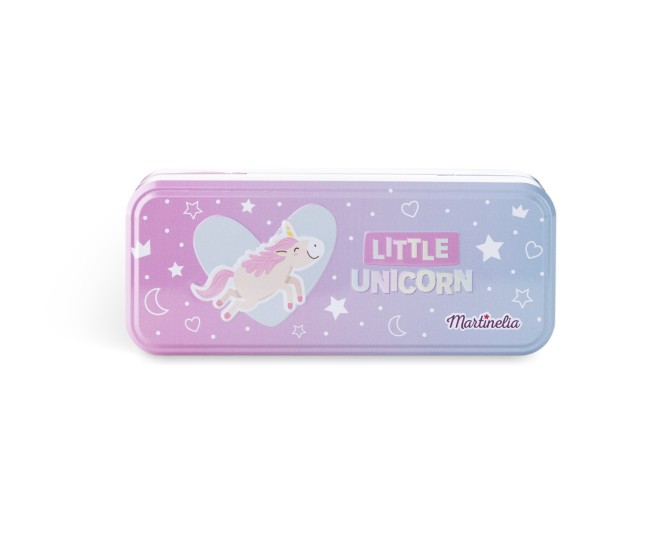 Martinelia little unicorn trusa de machiaj in cutie de metal cu 3 compartimente Martinelia little unicorn trusa de machiaj in cutie de metal cu 3 compartimente