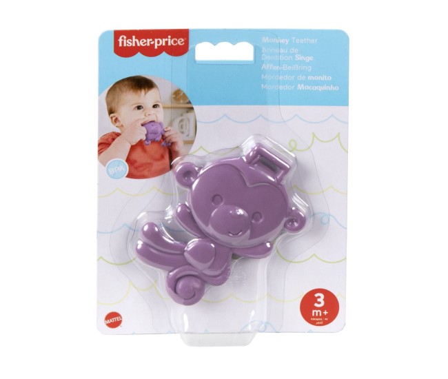 Jucarie dentitie pentru bebelusi maimutica mov