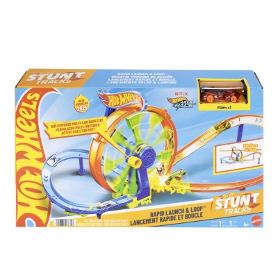 Hot wheel stunt tracks cursa lansare rapida in bucla Hot wheel stunt tracks cursa lansare rapida in bucla