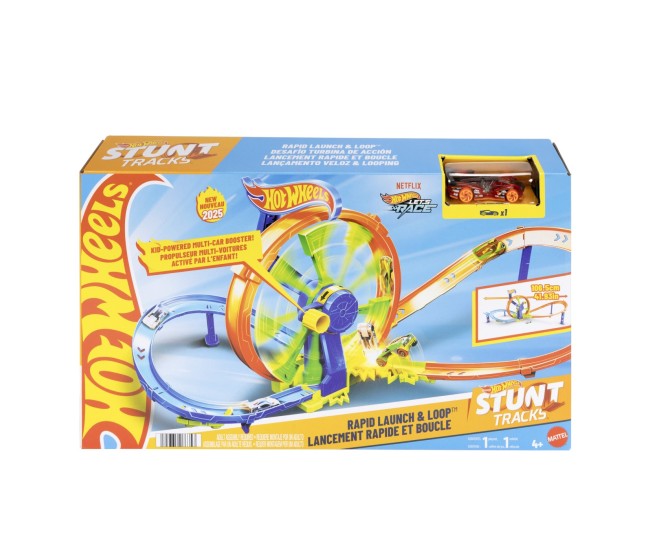 Hot wheel stunt tracks cursa lansare rapida in bucla Hot wheel stunt tracks cursa lansare rapida in bucla