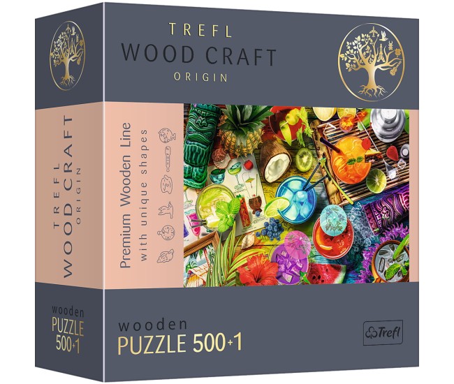 Puzzle trefl din lemn 500+1 piese cocktailurile colorate Puzzle trefl din lemn 500+1 piese cocktailurile colorate